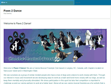 Tablet Screenshot of paws2dance.com